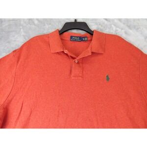 Ralph Lauren Polo Shirt Mens XL Orange Classic Fit Short Sleeve Embroidered Logo